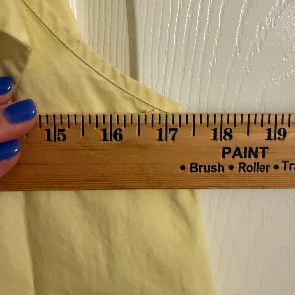 Women’s Yellow Ruffle V-Neck Top - Picture 4 of 5